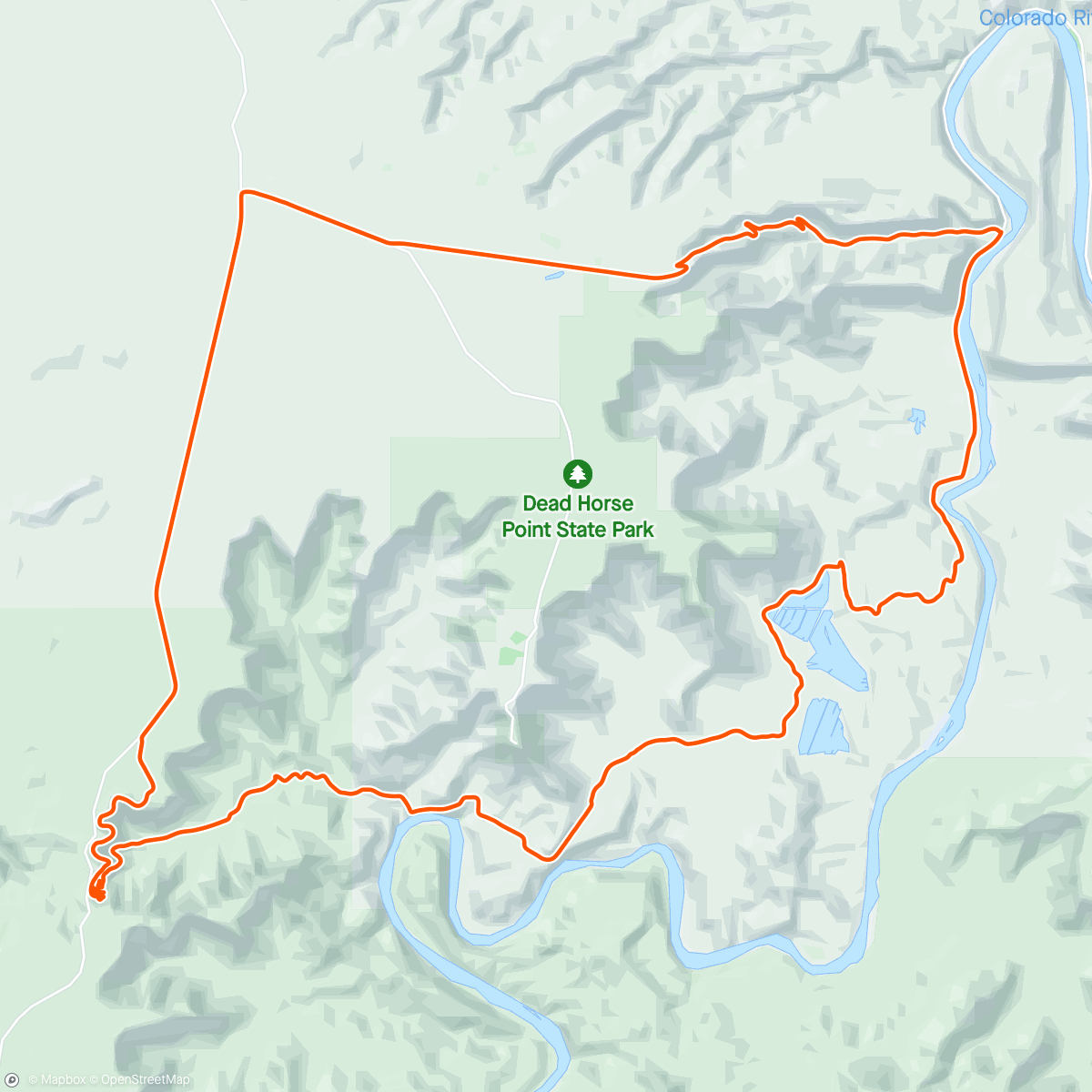 Map of the activity, Shafer - Long Canyon Loop (aka Jug Handle Loop)
