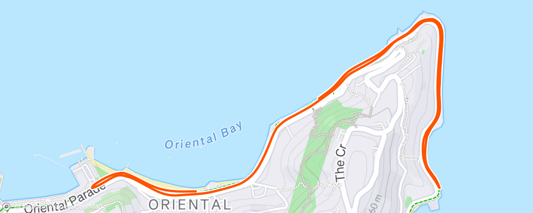 Map of the activity, Afternoon Run
