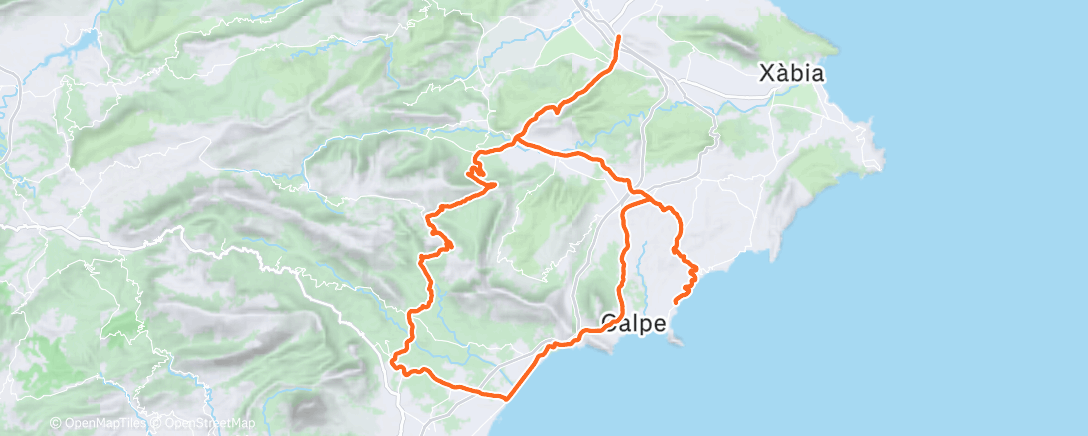 Map of the activity, Fietsen