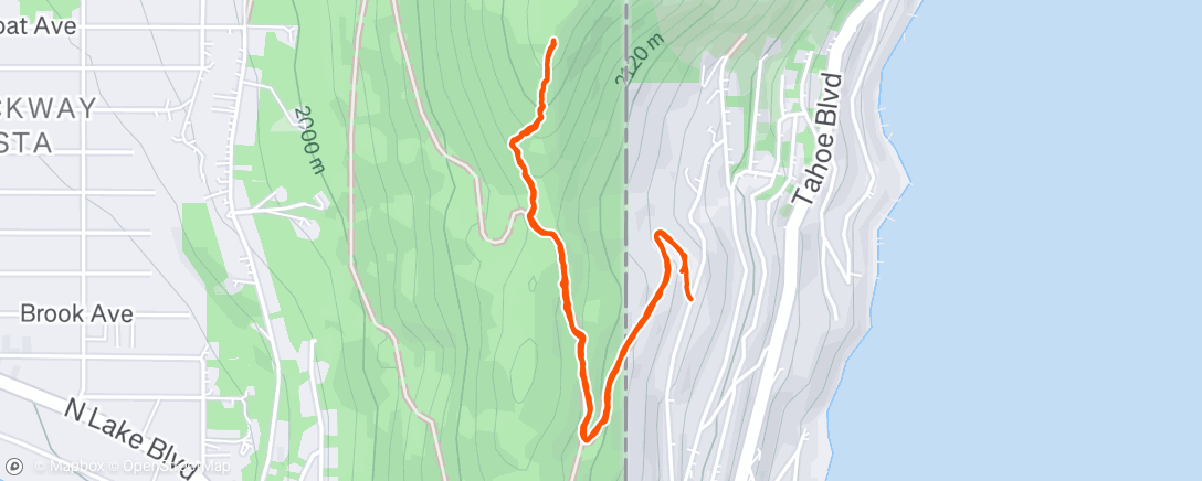 Map of the activity, Morning Hike