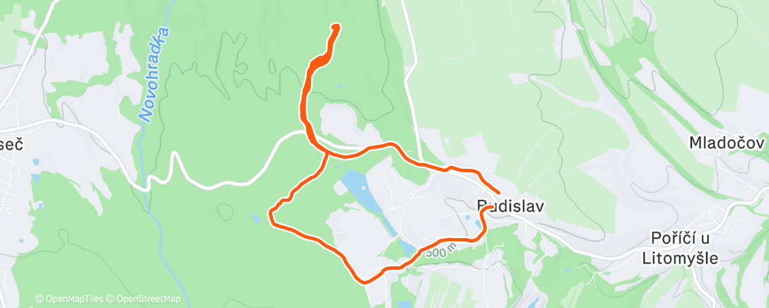 Map of the activity, Lunch Run