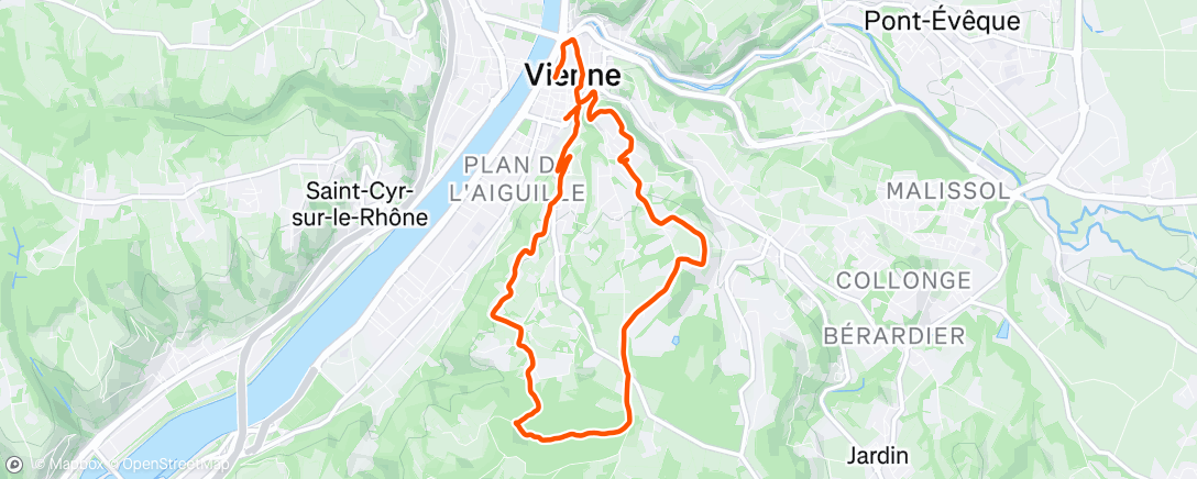 Map of the activity, Trail dans l'après-midi