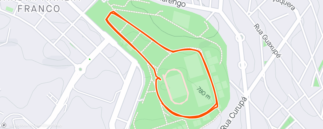 Map of the activity, Good afternoon Pista de atletismo do Ceret