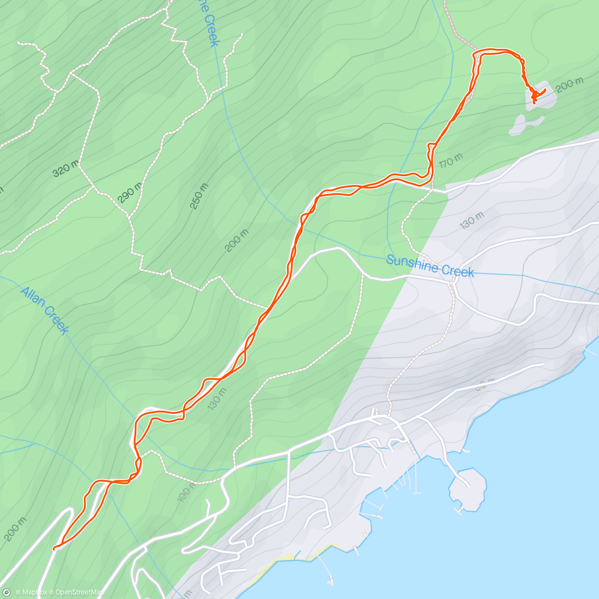 Map of the activity, Scouting An Insane MTB Line