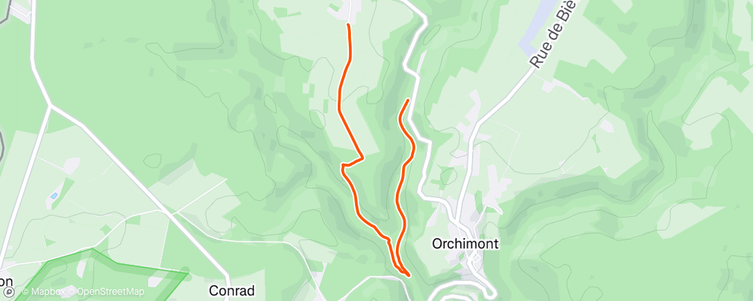 Map of the activity, Nafraiture - Orchimont