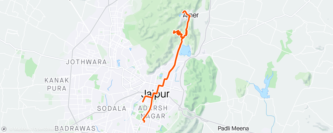 Map of the activity, 3 X Jaigarh 1X Amer Sagar MTB Climb Builder ⚡️🚵🦌🆗✨