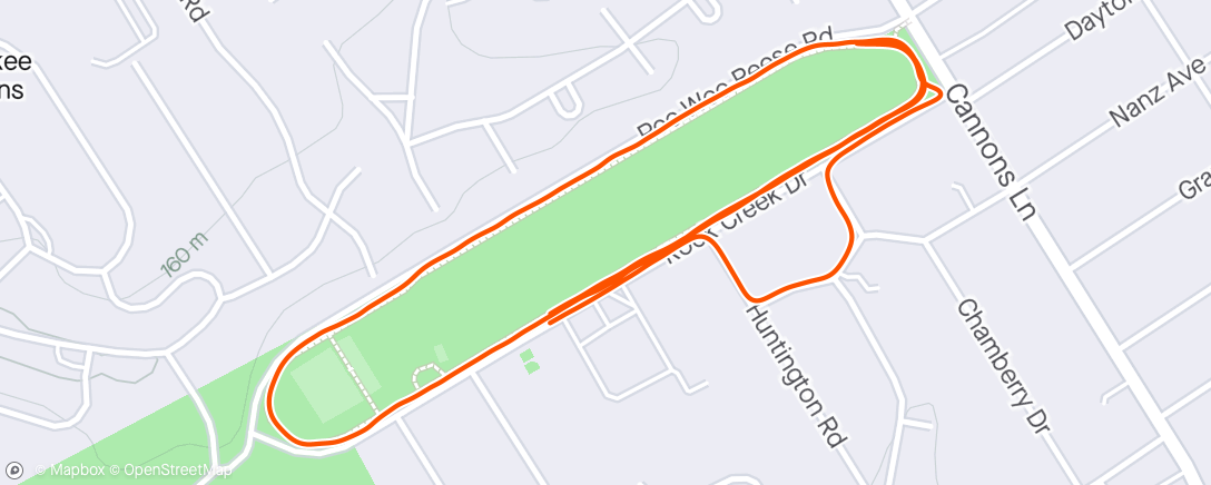 Map of the activity, Shakeout run
