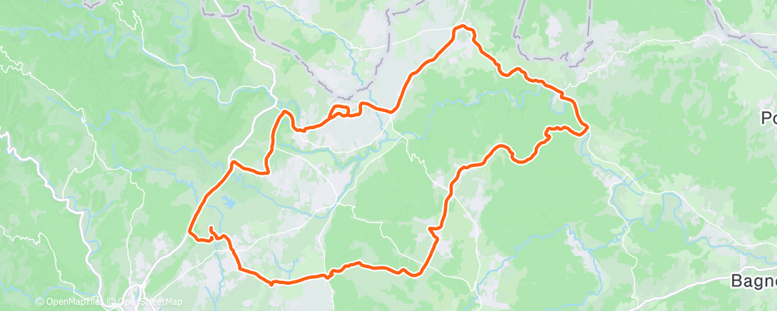 Map of the activity, Sortie vélo le matin avec le vent