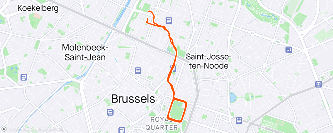 Map of the activity, Lunch Run avec Bronius