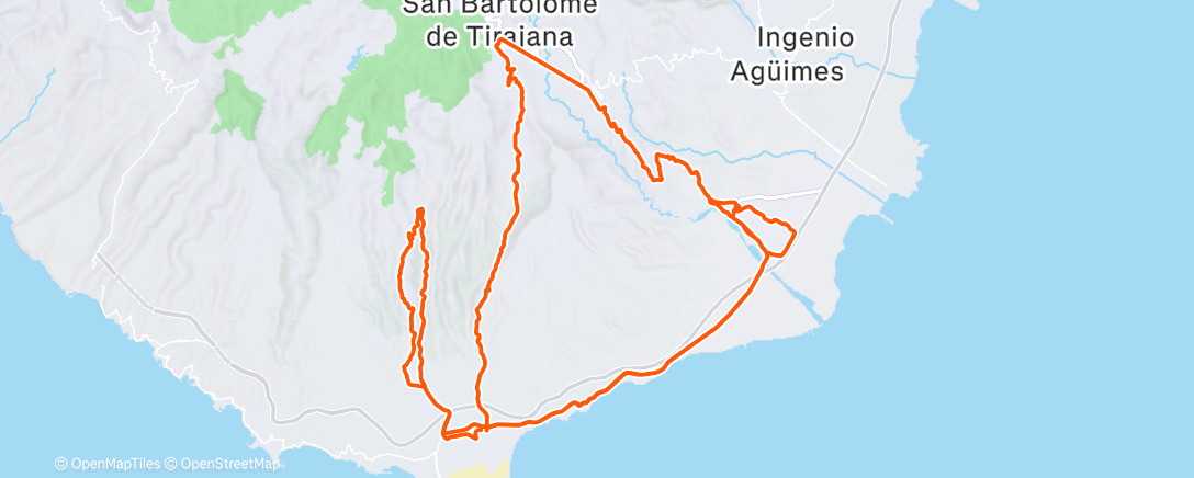 Mapa de la actividad, Ciclismo