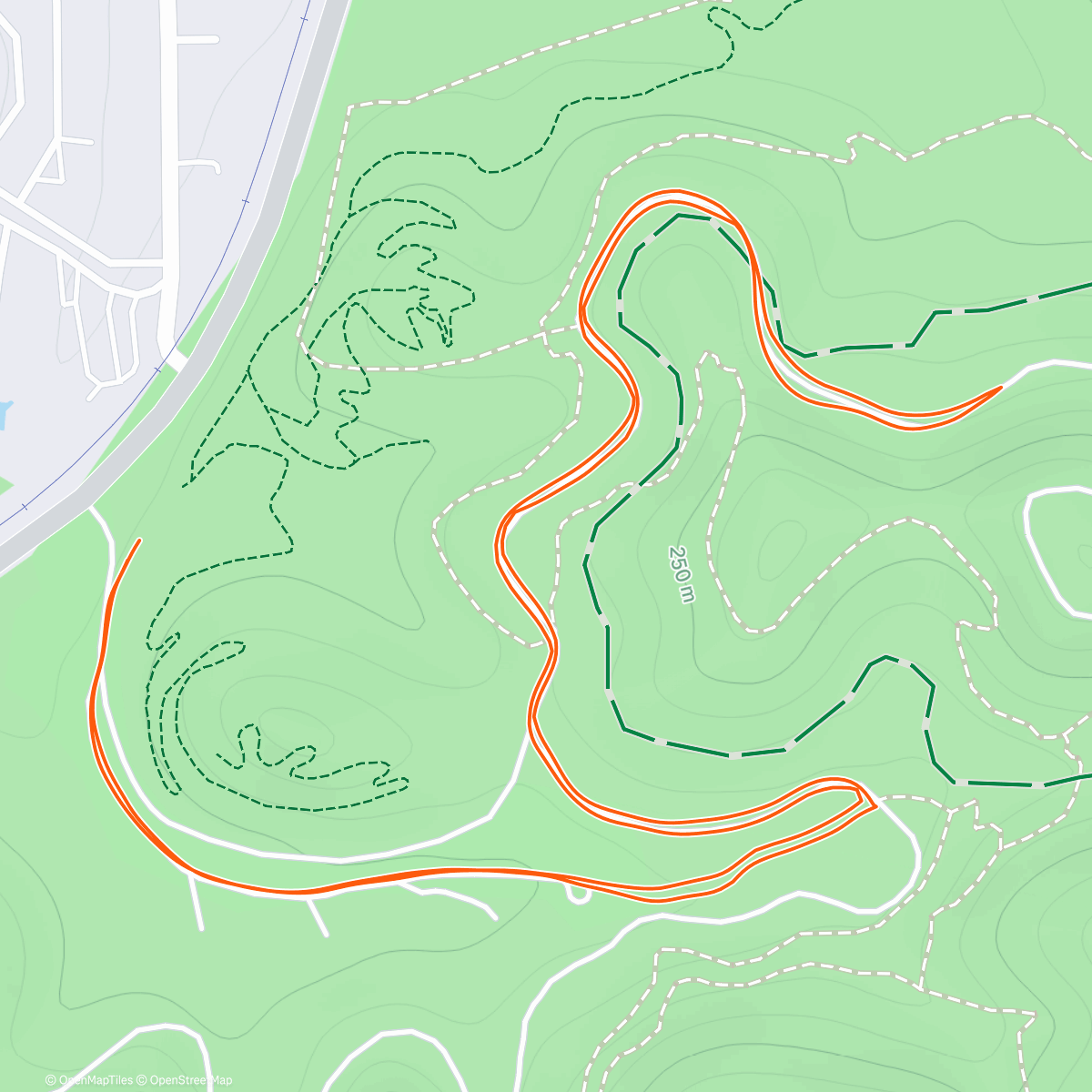 Map of the activity, 3mi Easy Run