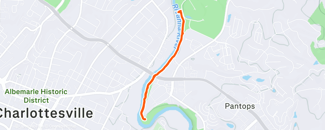 Map of the activity, Morning Walk