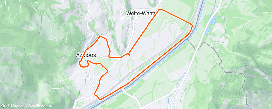 Map of the activity, 10km flotter DL