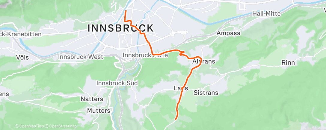 Map of the activity, Zwift - Free Ride Sandwich on 2018 Worlds Short Lap in Innsbruck