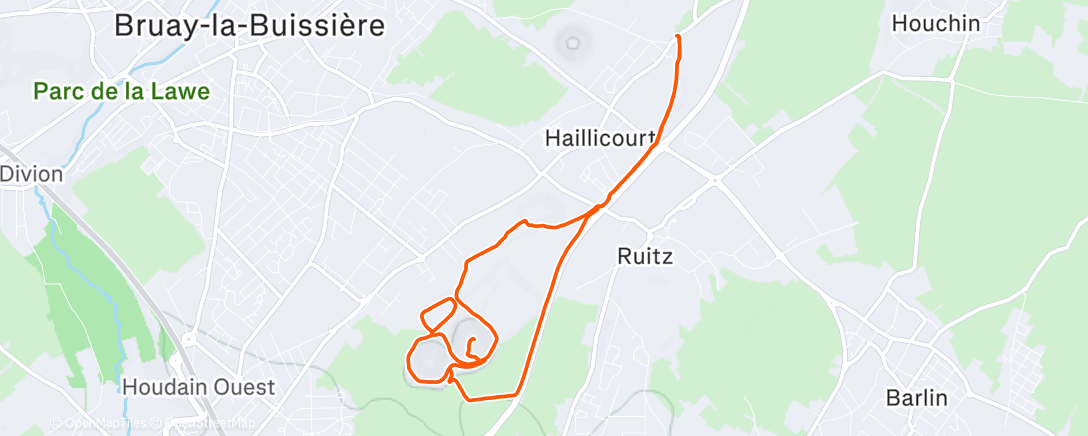 Map of the activity, Marche le midi