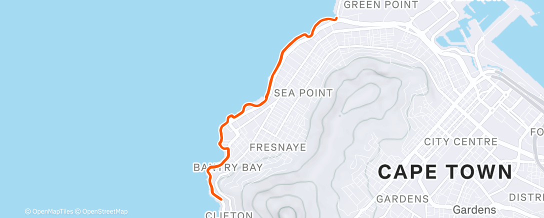 Map of the activity, Morning Run