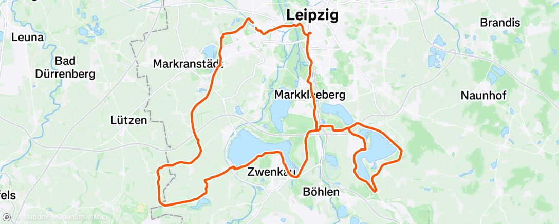 Map of the activity, Afternoon Ride