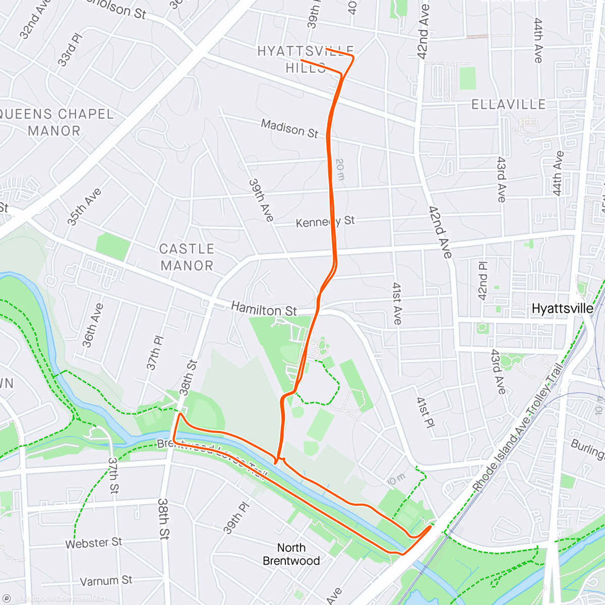 Map of the activity, Afternoon Walk with Janet