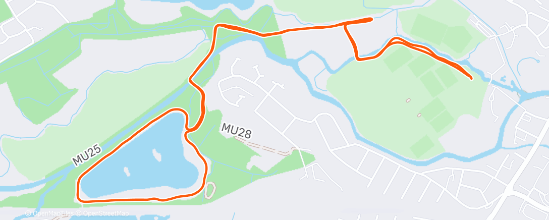Map of the activity, Tonbridge Parkrun debut with x 3 mini Hendos - paced to 5K PB by Torin 😵‍💫