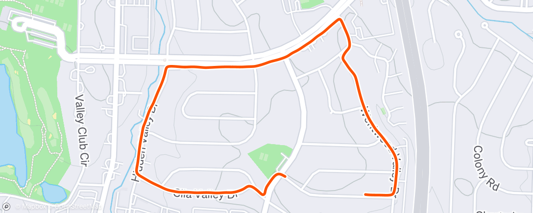 Map of the activity, Evening Walk