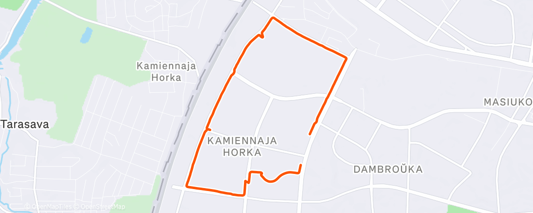 Map of the activity, Ночной забег