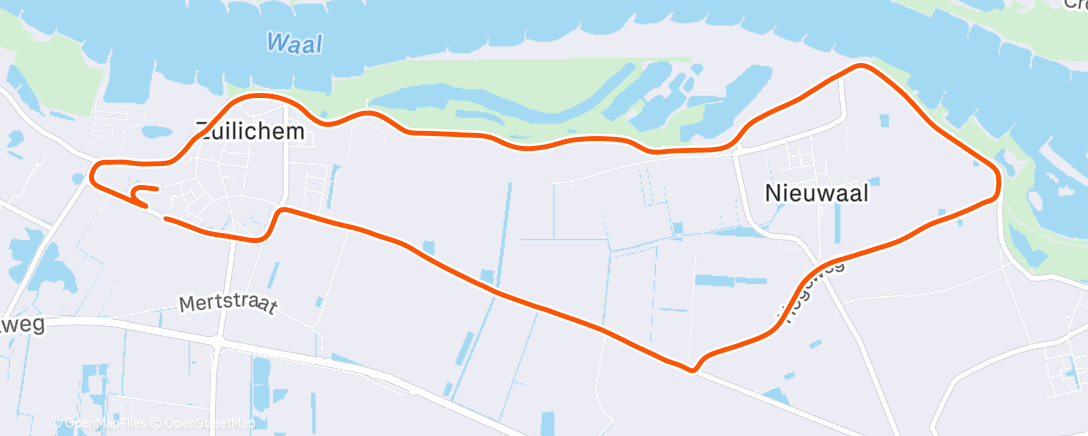Map of the activity, Avondloop