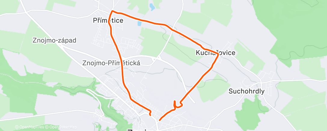 Map of the activity, Morning Run