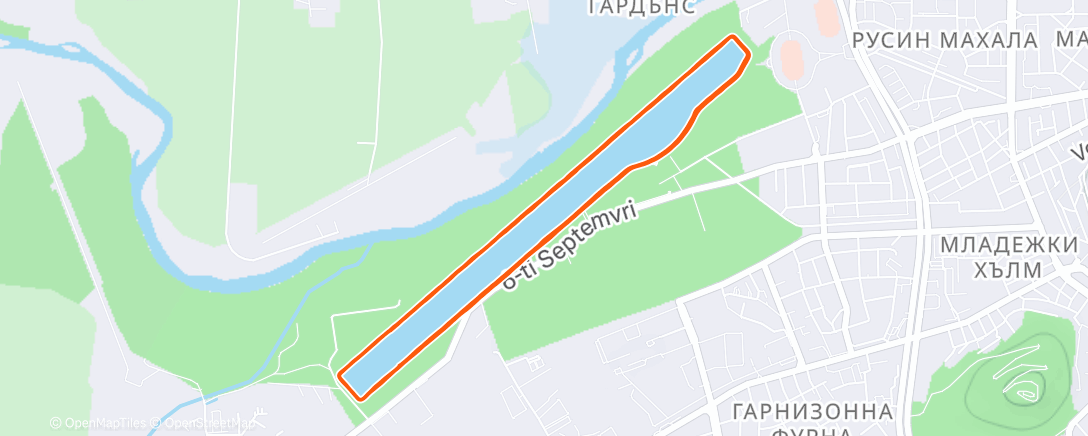 Карта физической активности (Afternoon Run)