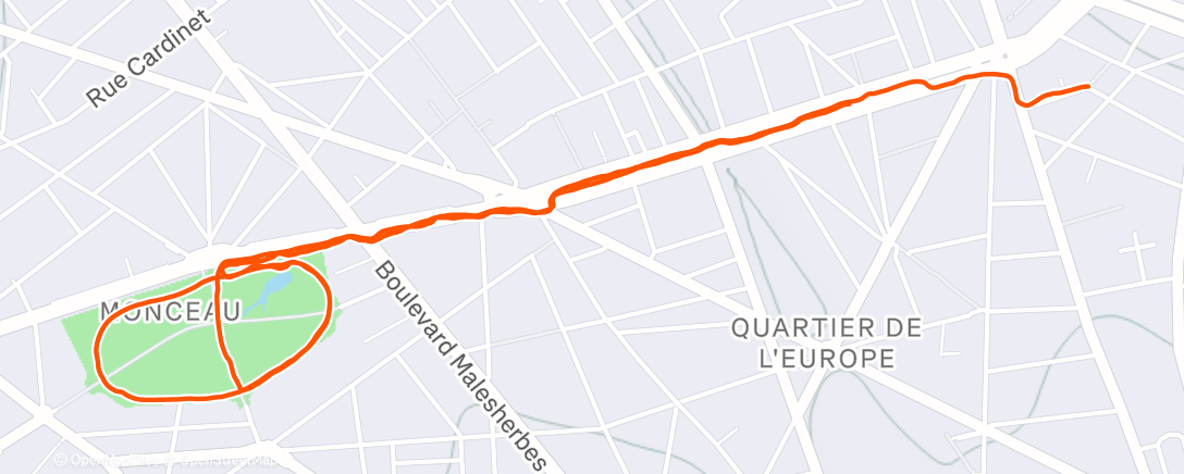 Map of the activity, Endurance de force