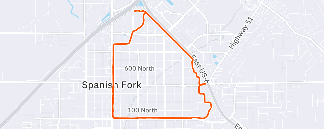 Map of the activity, Morning Run