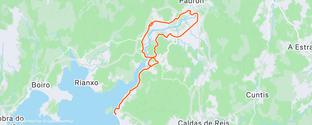 Map of the activity, Bicicleta a la hora del almuerzo