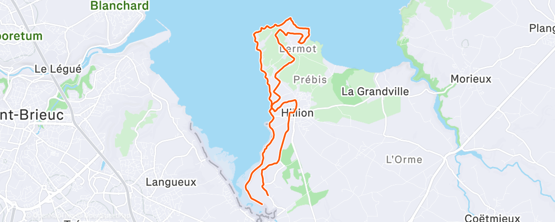 Carte de l'activité Lunch Run