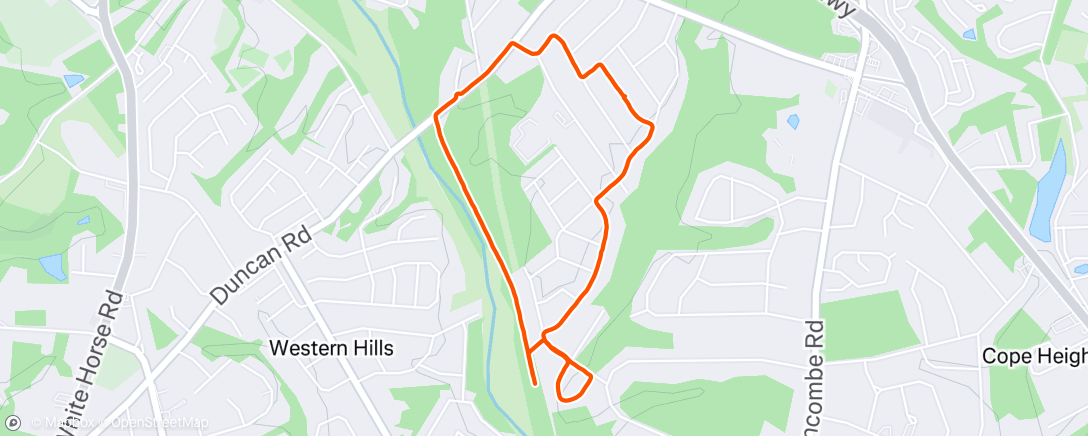 Map of the activity, Afternoon Walk