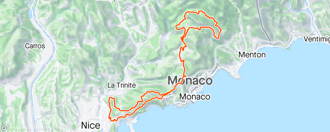 Map of the activity, My Côte d'Azur PBJ Ride