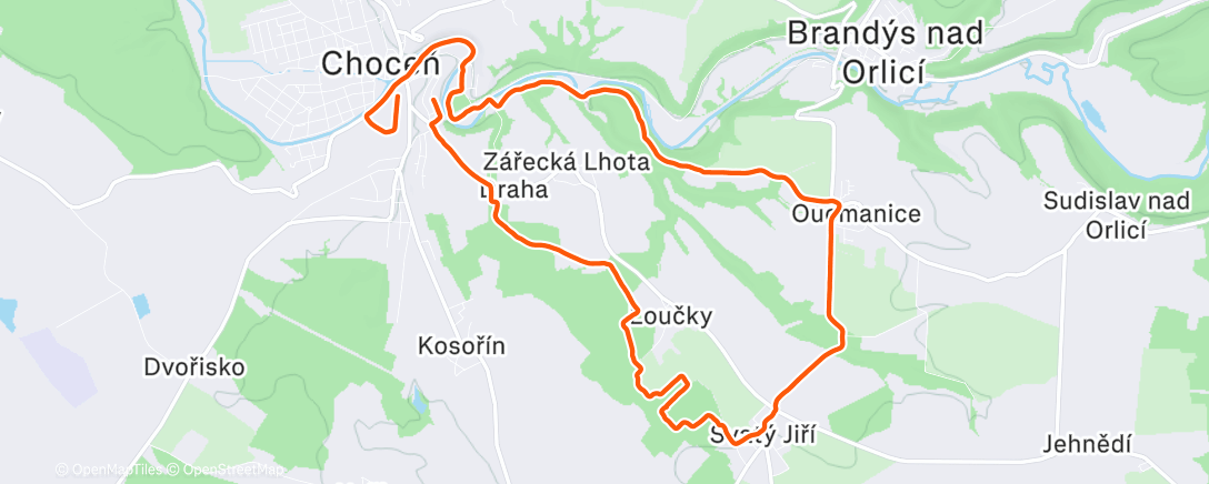 Карта физической активности (Morning Trail Run)