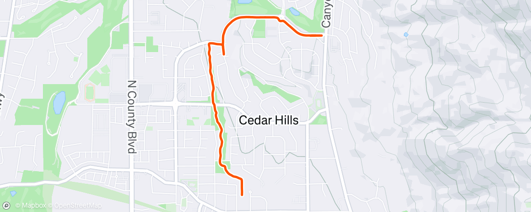 Map of the activity, Morning Run