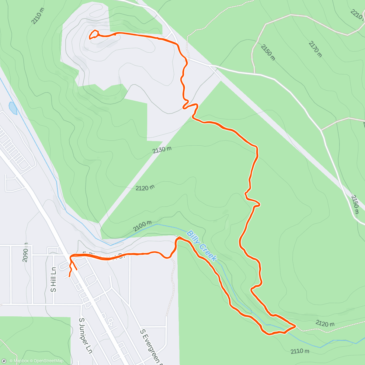Map of the activity, Springer Mtn Lookout