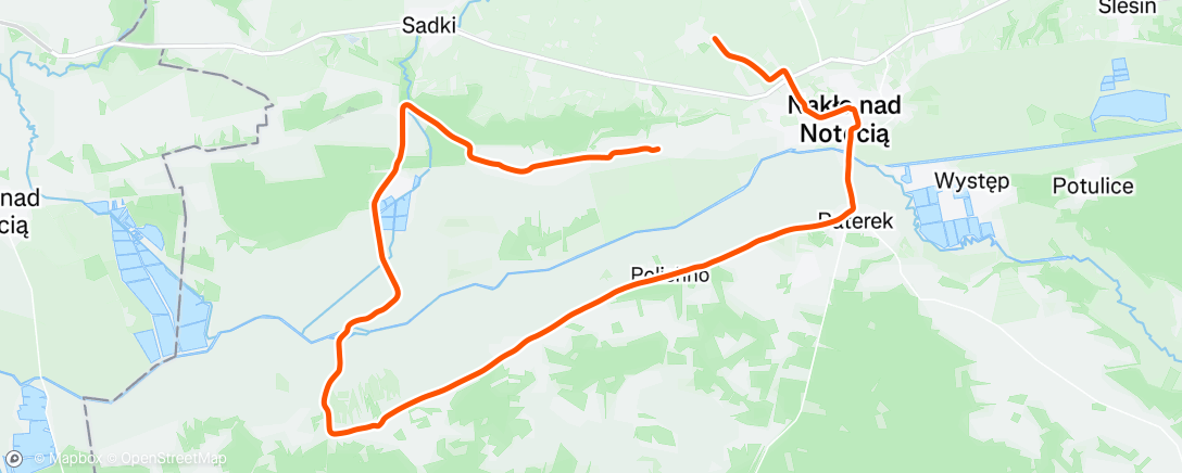 Map of the activity, Wieczorny przejazd
