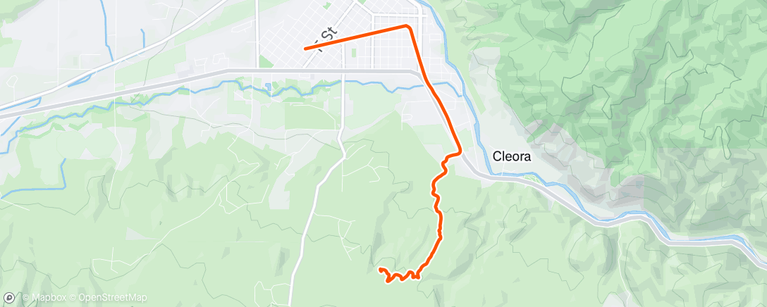 Map of the activity, Morning Hike