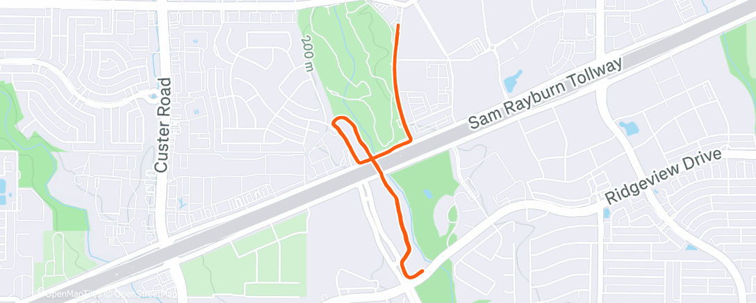 Map of the activity, Morning Run