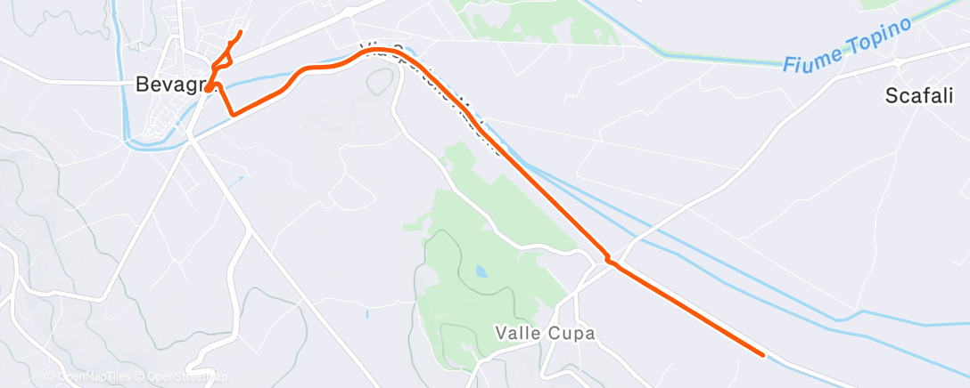 Map of the activity, Corsa mattutina