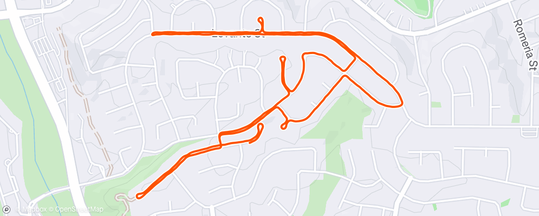 Map of the activity, Morning Run