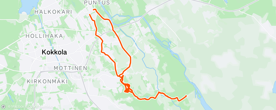 Map of the activity, Afternoon Mountain Bike Ride
