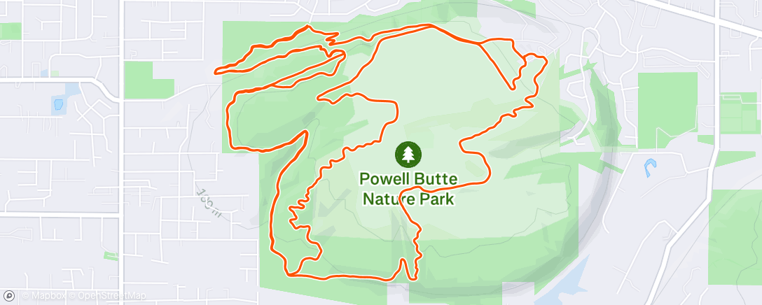 Map of the activity, Powell Butte