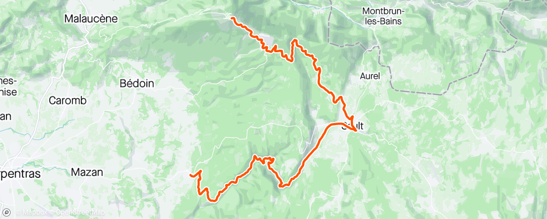アクティビティ「ROUVY - Provence Mont Ventoux 2」の地図