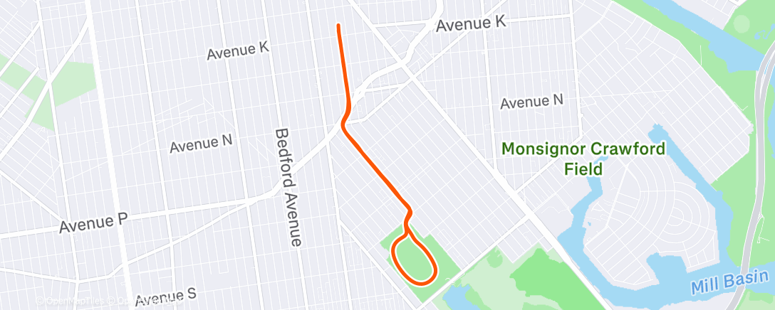 Map of the activity, Morning Run