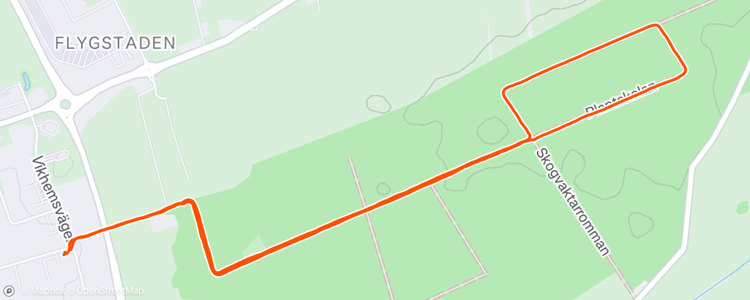 Map of the activity, Morning Run