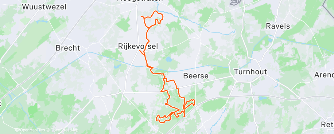 Карта физической активности (Afternoon Ride)