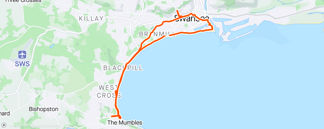 Map of the activity, #100 & Mumbles loop with Pat