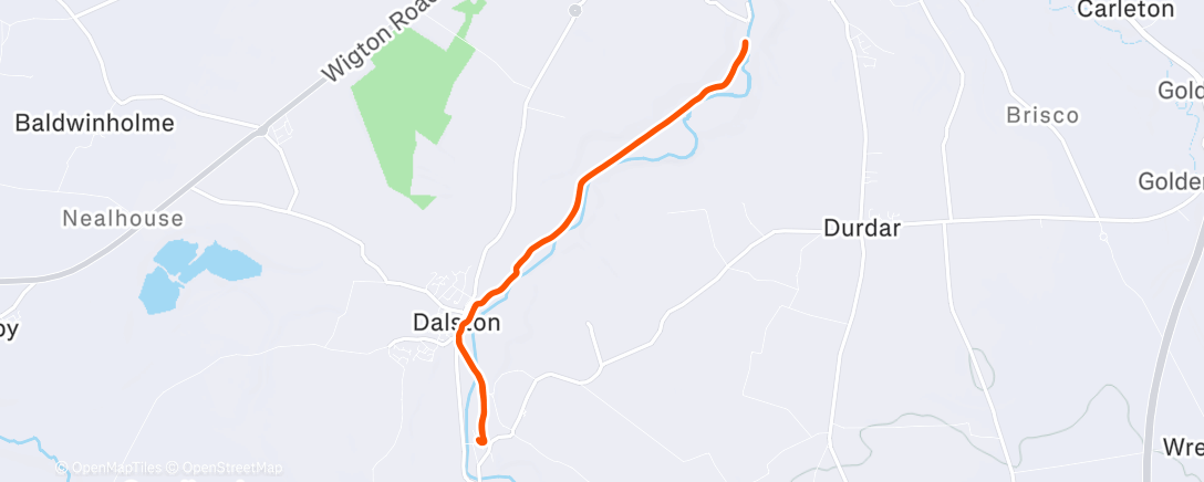 Map of the activity, Afternoon Walk